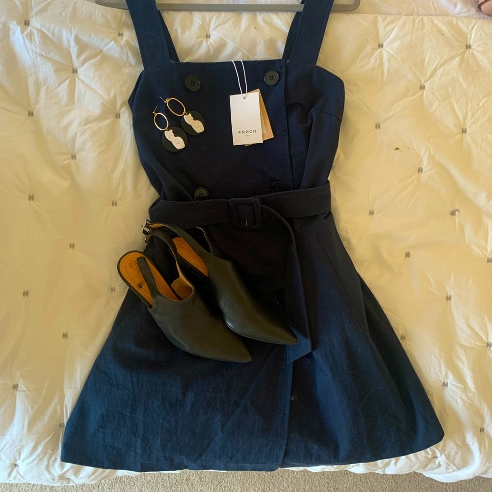 FRNCH belted dress